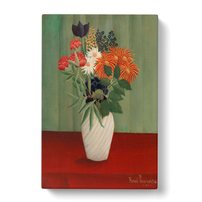 Bouquet Of Flowers Vol.2 by Henri Rousseau - Wrapped Canvas Painting