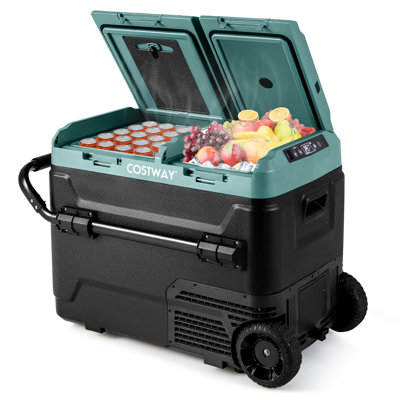Réfrigérateur portatif à compresseur à deux zones 12v 64qt Costway