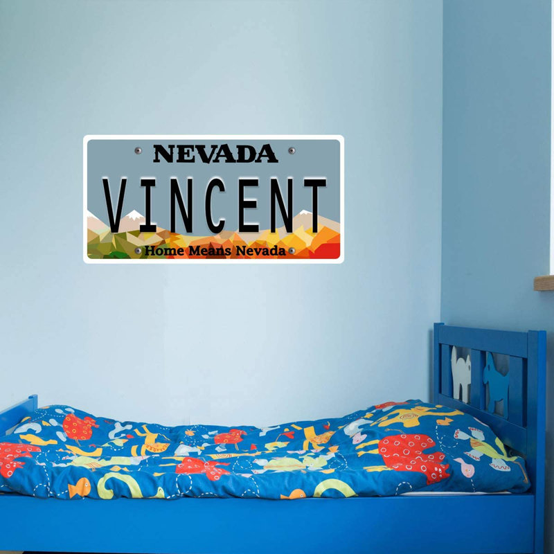 Adhésif décoratif plaque d’immatriculation nevada custom, H 12 po x l 24 po