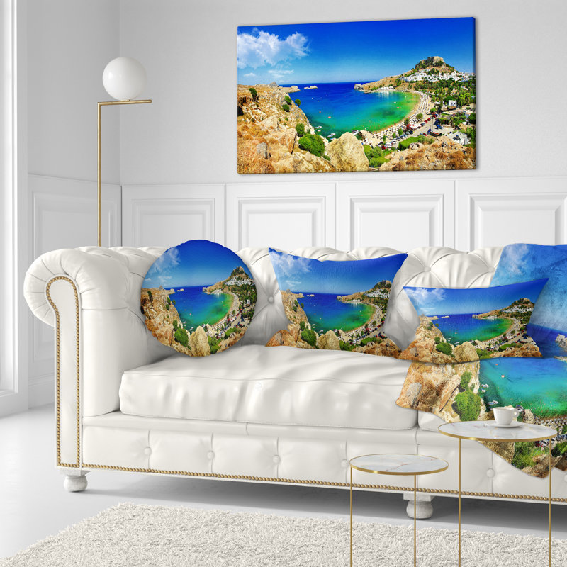 Coussin Lindos Bay, Grèce, paysage