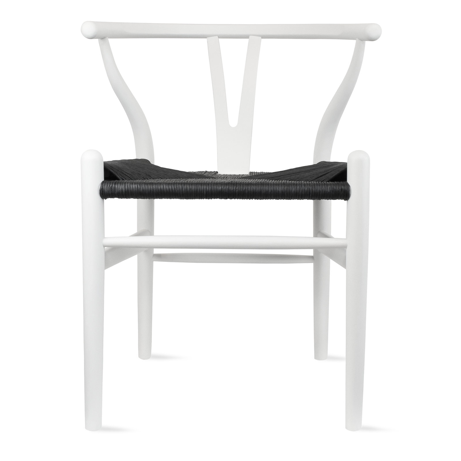 Baruti Wicker Dining Chair, White Wood/Black