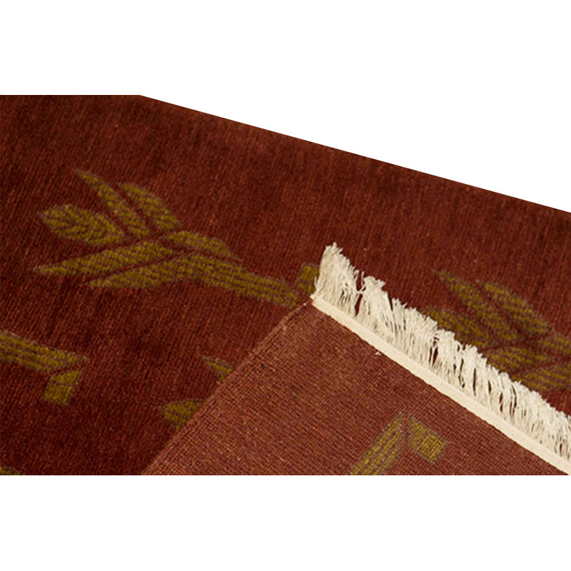 Hand-Knotted High-Quality Rust Area Rug
