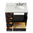 Ariel Cambridge 36 In. Right Offset Vanity With 2 In. Carrara Marble Countertop-105903775