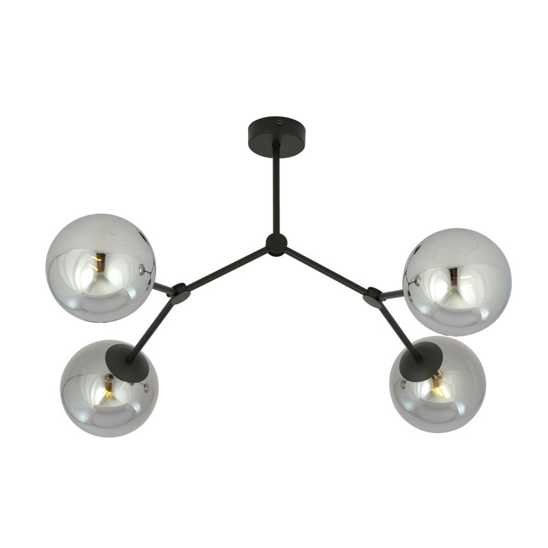 4 - Light Sputnik Chandelier, Graphite