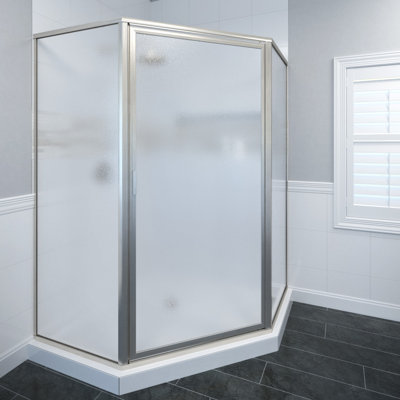 Deluxe 57.625'' W 68.625'' H Framed Neo-angle Reversible Shower Enclosure