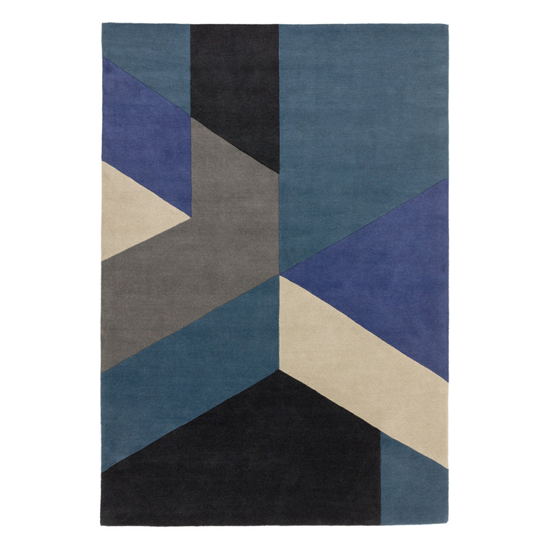 Leonidas Abstract Wool Hand Tufted Area Rug, Rectangle 120 x 170cm
