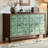 Green Solid + Manufactured Wood Accent Cabinet