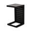 Table d'appoint d'extérieur noir mat fabriquée en aluminium avec style