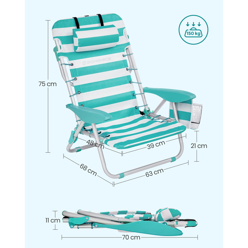 Chanteal Folding Beach Chair, Green