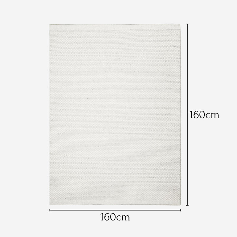 Hand Woven Hand Knotted Area Rug, Square 160cm