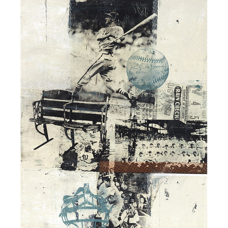 Stade A - Peinture, H 44 po x l 36 po x P 1,5 po, Couche de verre