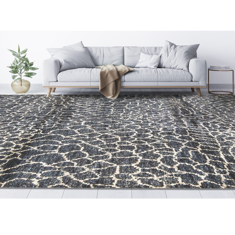 Hand-Knotted High-Quality Charcoal Area Rug