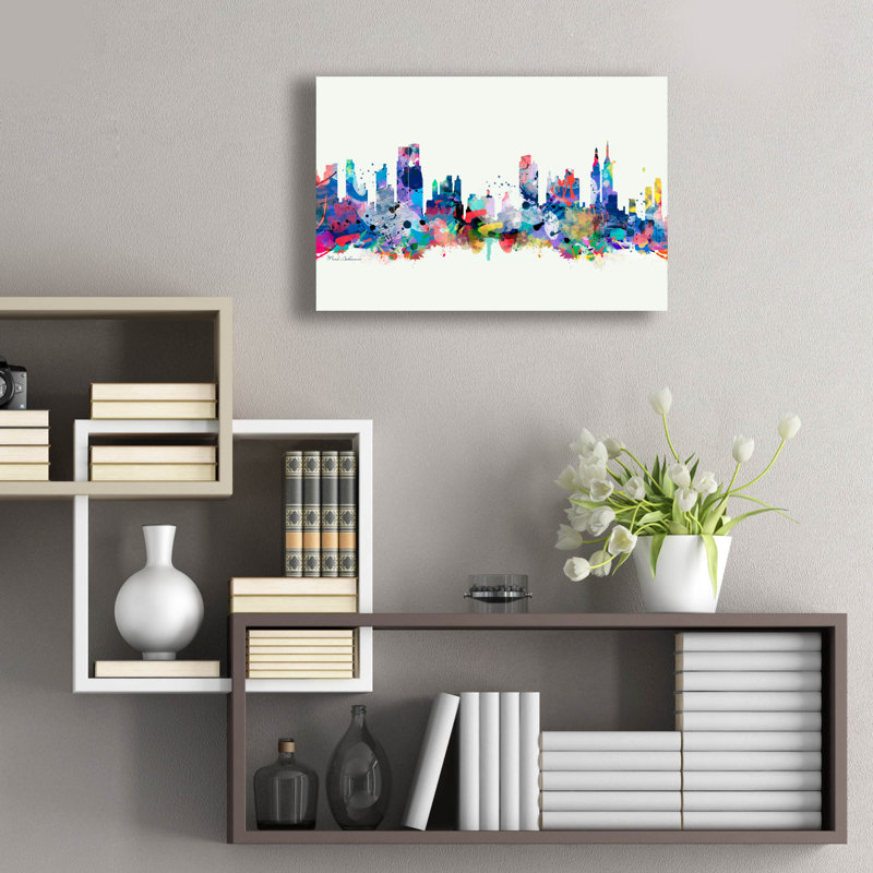  «New York Mark 3» par Mark Ashkenazi, art mural en verre acrylique, 36 po x 24 po, H 16 po x l 24 po x P 0,2 po