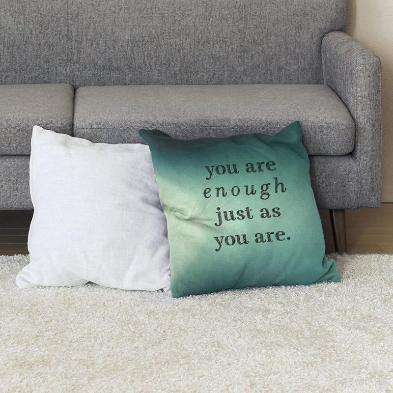 Reversible Throw Pillow, 36" H x 36" W, Teal Glow
