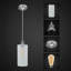 Elizabetha 1 - Light White Drum Pendant