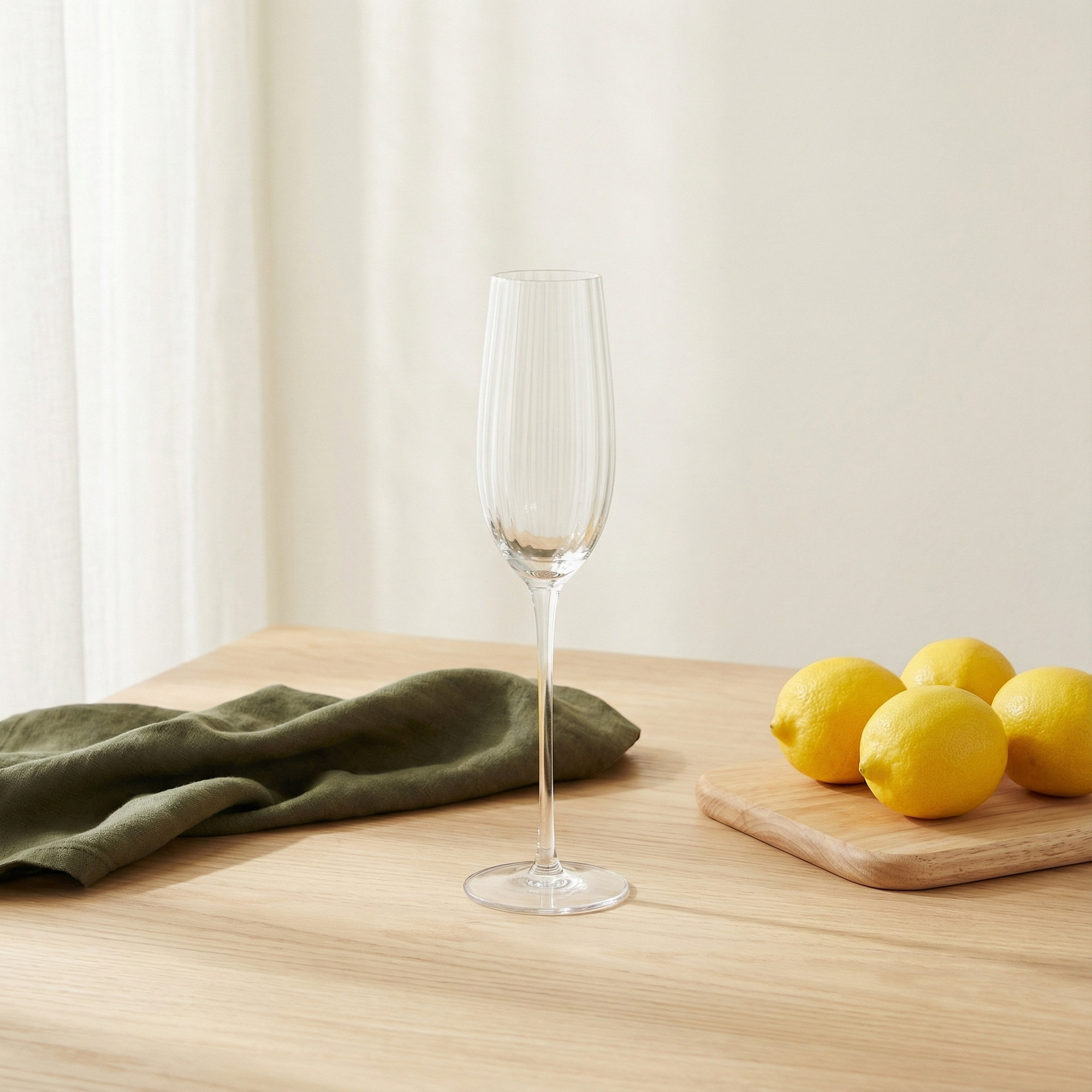 Malden Optic Champagne Flutes, Set of 4, Clear