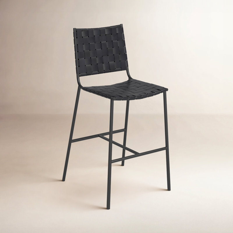 Tabouret de comptoir 26 po Cass, Noir, Noir