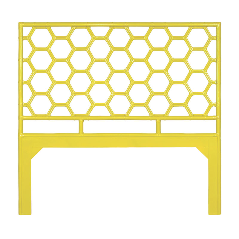 Honeycomb Open-Frame Headboard, Sunflower Yellow, Queen