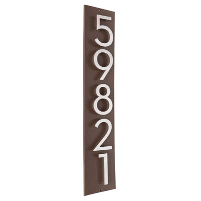 Floating Modern 4" Number Vertical Address Plaque (5 Digits)