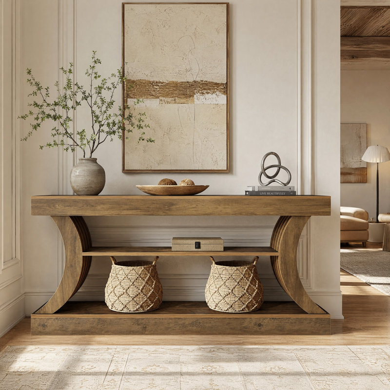 Console 70,9 "de long pour entrée, Brun, 70.9"