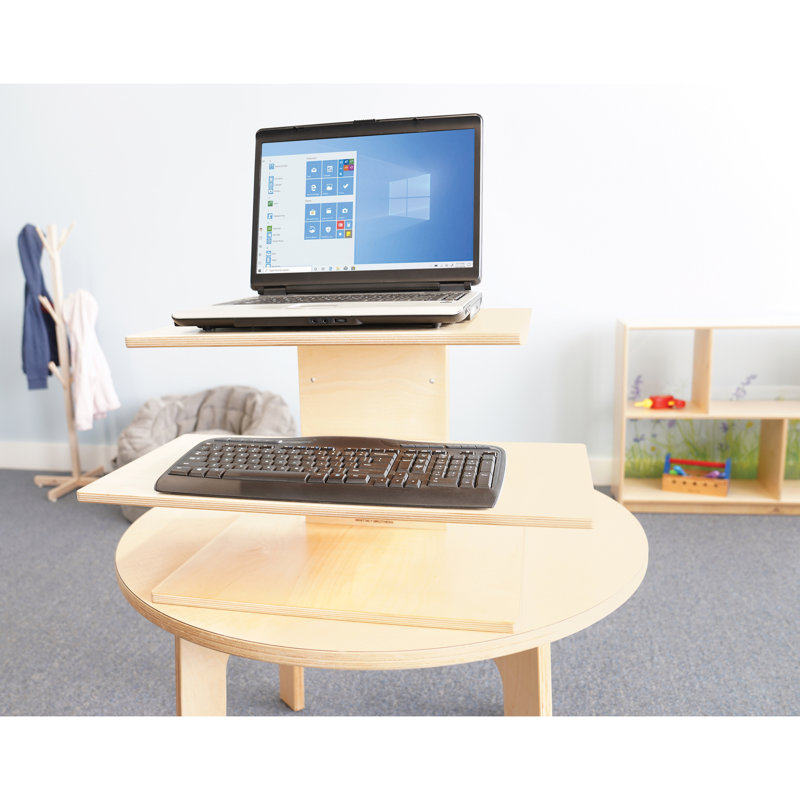 Bureau d'ordinateur en bois à hauteur ajustable