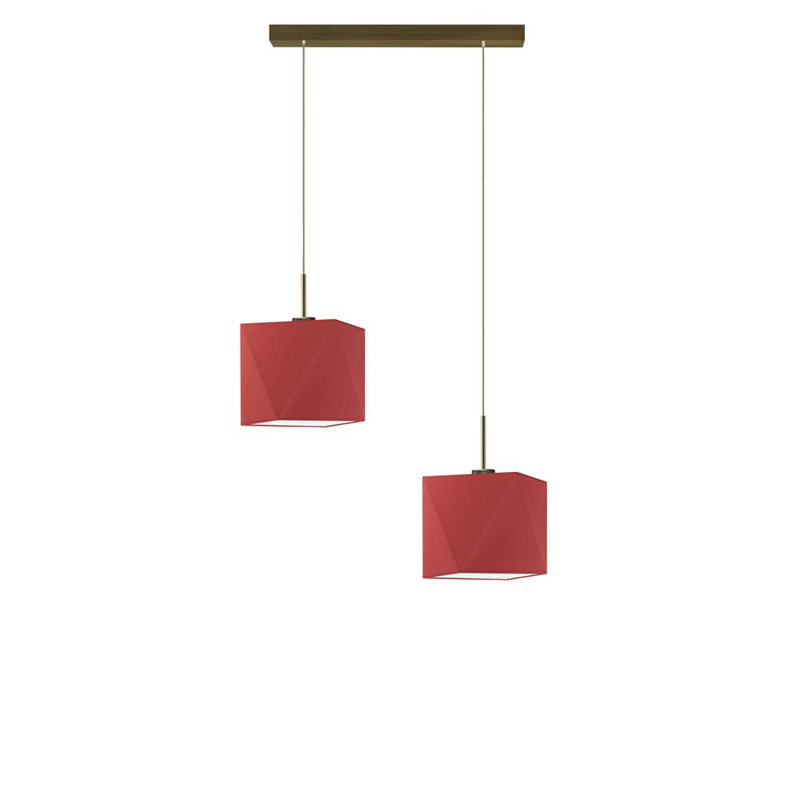 Deneesha 2 - Light Kitchen Island Pendant, Brown, Red