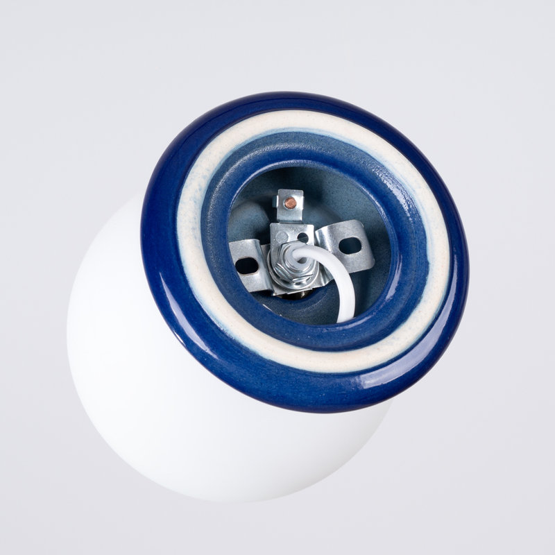 Zori Ceramic Flush Mount, Ultramarine