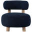 Fauteuil d'appoint rembourré à dossier demi-tonneau-2109522318