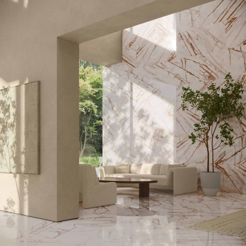 Marfino 24x48 Matte Marble Look Porcelain Tile, Imperiale White