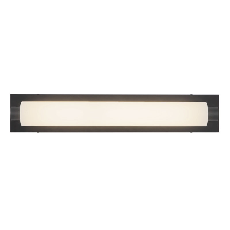 Charleston 24-in Black dimmable LED Bathroom Vanity Light, Matte Black