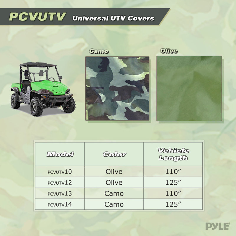 Elastic Mildew Resistant UTV Cover By Pyle