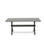 Ensemble de table de salle à manger 5 pièces comprenant une table de cuisine rectangulaire avec pieds en X et 4 chaises de salle à manger Parsons en tissu noir, noir brossé-84511691-89788849