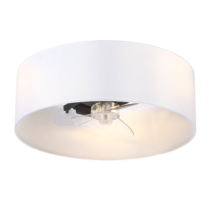 Ventilateur de plafond moderne 18 "avec lumière, Noir mat