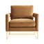 Fauteuil en velours l 33,5 po Isabel-147924724