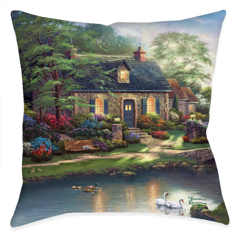 Coussin Thomas Kinkade Stoney Creek Cottage