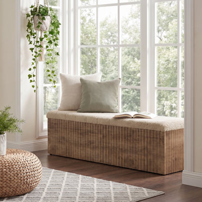 63" Upholstered Bedroom Bench with Storage
