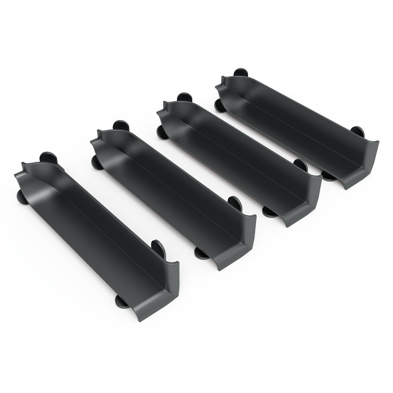 Matte Black Aluminum Baseboard Accessories Internal Corner (Set of 4), Black