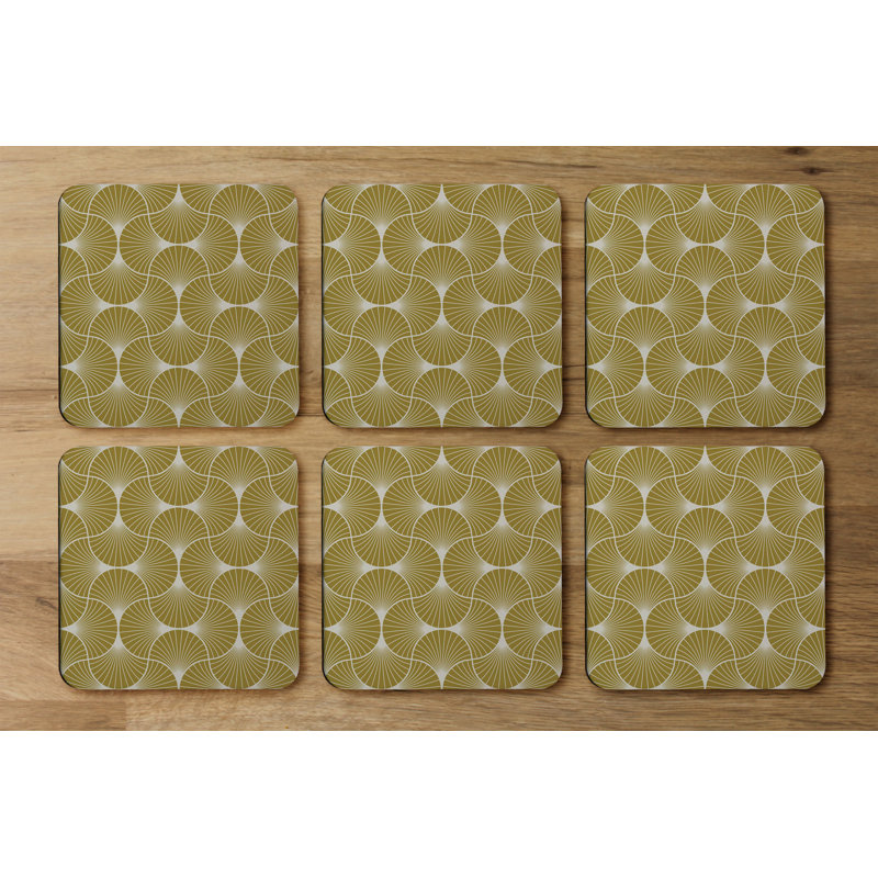 Square 6 Piece Coaster Set