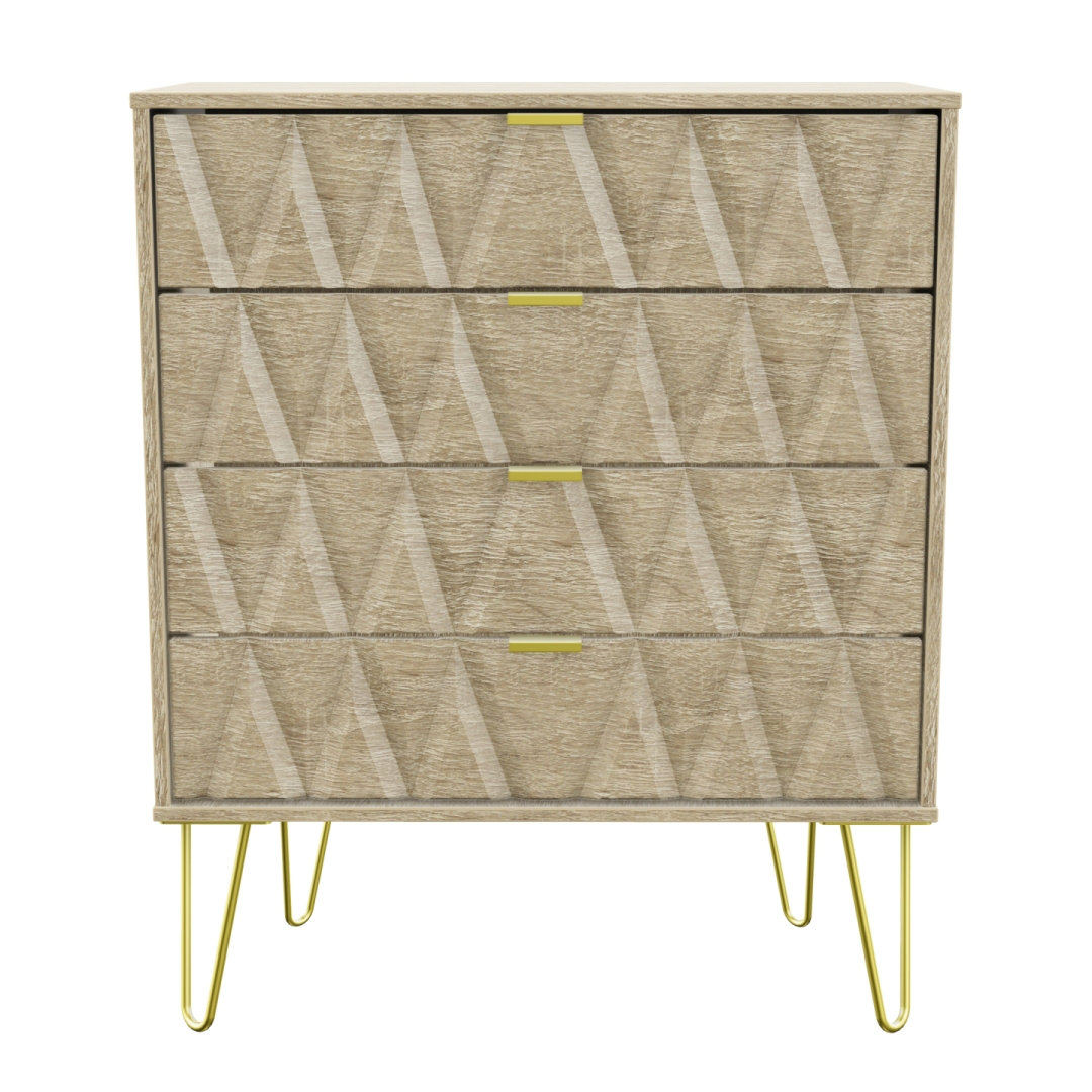 Fully Assembled Ione 4 Drawer 76.5Cm W Chest of Drawers