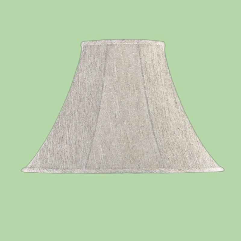 Abat-jour en lin naturel, forme cloche, fixation araignée, beige, 43 cm (L) x 43 cm (l) x 30 cm (H)