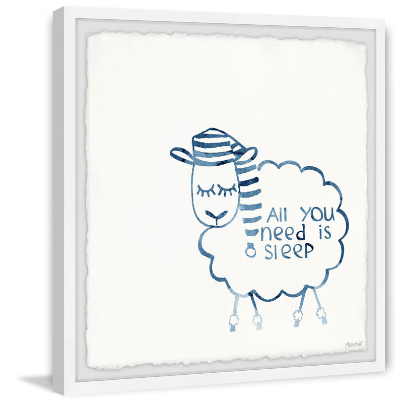 All You Need Is Sleep by Marmont Hill - Single Picture Frame Print, 51cm H x 51cm W x 3.81cm D
