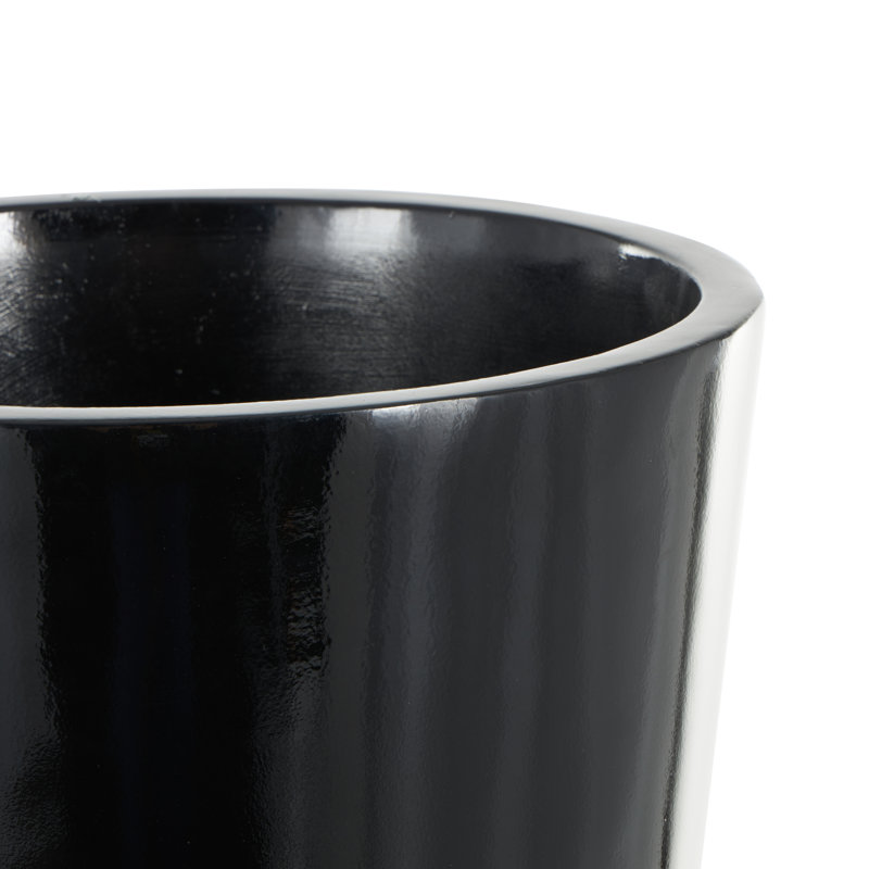 Vase décoratif en fibre de verre Cole and Grey, H 62 po x l 20 po x P 20 po, Noir