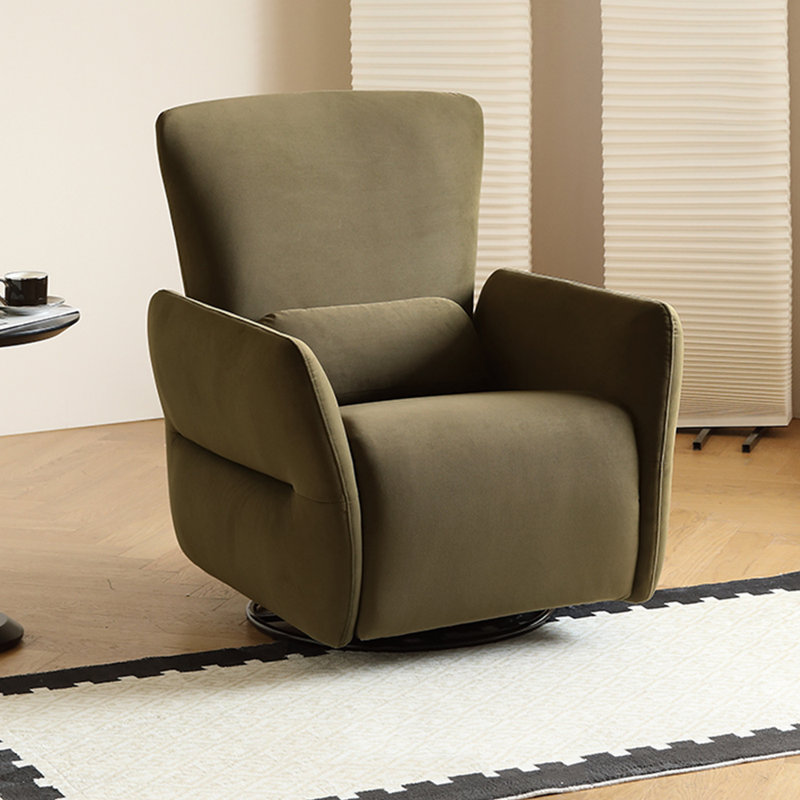 Eljean Upholstered Recliner, Gray Green Polyester Blend