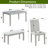 Wooden Dining Rectangular Table With Bench, Kitchen Table With Bench  Small Space,  Person Dining Table-1325616489