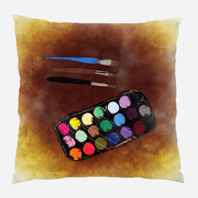 Outdoor Reversible Throw Pillow, Microsuede, Indoor