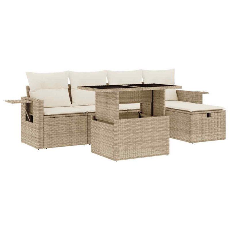 Ensemble de canapé de jardin Vidaxl beige