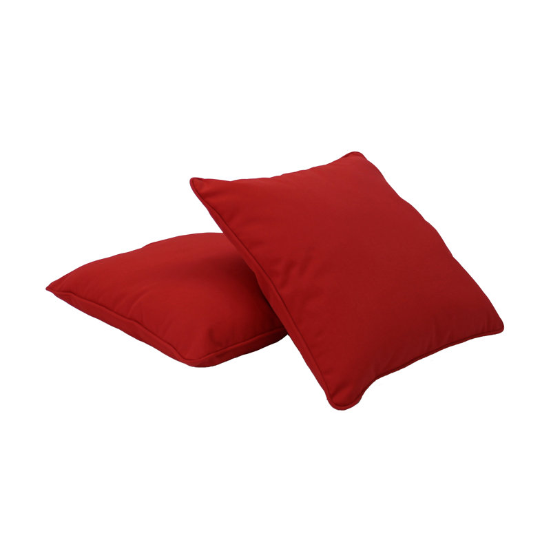 Element Synthetic Throw Square Indoor/Outdoor Pillow Cover & Insert, 15" x 15", Red