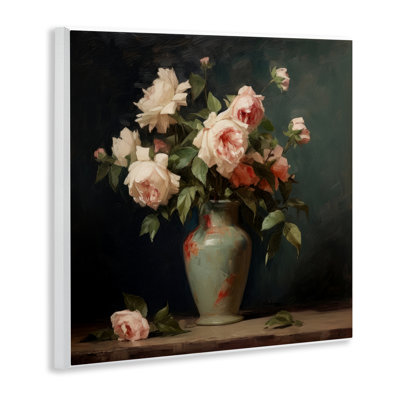 "Vintage Bunches in Vase", art mural sur bois par Lazar Studio