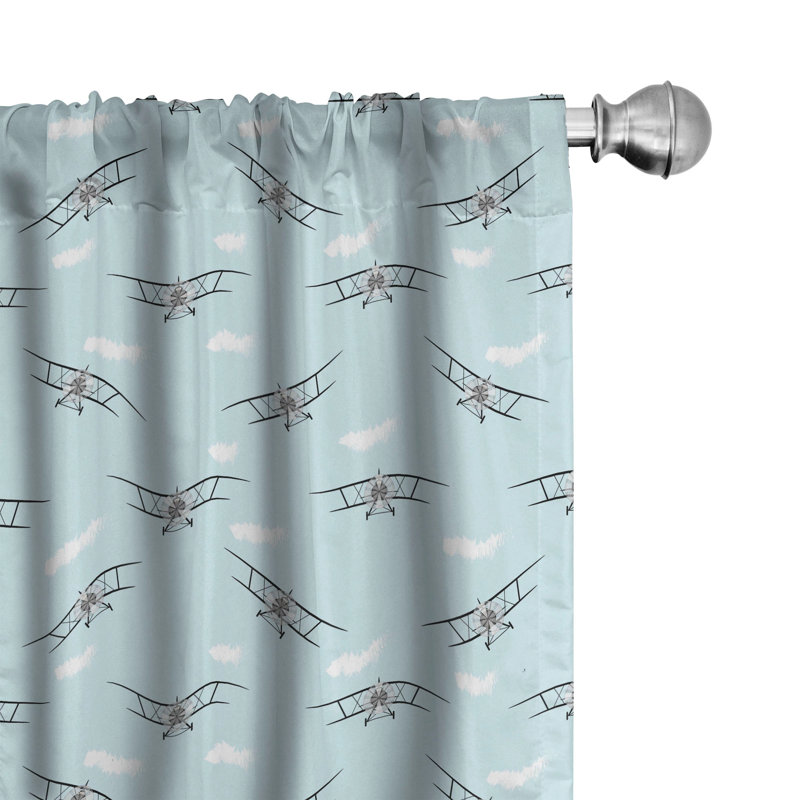 Paire de rideaux semi-transparents avec passe-tringle, 28 po x 95 po
