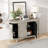 Modern Curved Sideboard 47.2-Inch Decorative Storage Cabinet,Wooden Console Table Coffee Bar Cabinet With 4 Doors And Adjustable Interior Shelves-2143240572